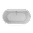 Brioso 6636 AcrylX Freestanding Center Drain Bathtub in White with Sterling Silver Skirt