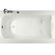 Release 6032 Acrylic Drop-in End Drain Combined Hydromax & Aerofeel Bathtub in White