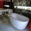 Jazz F 66 x 36 Acrylic Freestanding Center Drain Bathtub in White with White Skirt