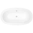 Jazz F 66 x 36 Acrylic Freestanding Center Drain Bathtub in White with White Skirt