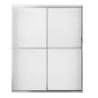 Polar 54-59 1/2 x 68 in. Bypass Shower Door for Alcove Installation with Raindrop glass in Chrome