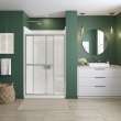 Polar 42-47 1/2 x 68 in. Bypass Shower Door for Alcove Installation with Raindrop glass in Chrome