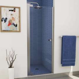 Madono 24 1/2-26 1/2 x 67 in. 6 mm Pivot Shower Door for Alcove Installation with Clear glass in Chrome