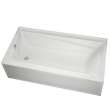New Town 6030 IFS Acrylic Alcove Left-Hand Drain Bathtub in White