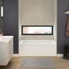 New Town 6032 IFS Acrylic Alcove Right-Hand Drain 10 Microjets Bathtub in White