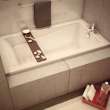 New Town 6032 IF Acrylic Alcove Left-Hand Drain Combined Hydrosens & Aerosens Bathtub in White
