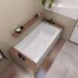 Exhibit 6030 IFS AFR Acrylic Alcove Left-Hand Drain Bathtub in White