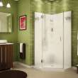 Papaya 36 x 36 Polystyrene Center Drain Shower Kit in White with Clear glass in Chrome