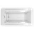 Optik 6032 F Acrylic Freestanding End Drain Bathtub in White with White Skirt