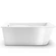 Optik 6032 F Acrylic Freestanding End Drain Aerofeel Bathtub in White with White Skirt