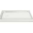 Rectangular Base 6036 3 in. Acrylic Corner Left or Right Shower Base with Left-Hand Drain in White