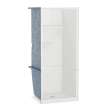 Gallery SH-3232 AcrylX Alcove Center Drain Two-Piece Shower in White