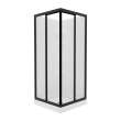 Mediterranean III 32 x 32 Polystyrene Center Drain Shower Kit in White with Mistelite glass in Matte Black