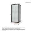 Mediterranean III 32 x 32 Polystyrene Center Drain Shower Kit in White with Mistelite glass in Matte Black