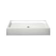 Finesse Base 42 x 32 AcrylX Alcove Shower Base with Center Drain in White