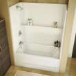TSEA Plus 60 x 32 AcrylX Alcove Right-Hand Drain One-Piece Whirlpool Tub Shower in White