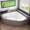 Murmur 6060 Acrylic Corner Center Drain Combined Hydrosens & Aerosens Bathtub in White