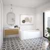 Rubix 6032 AFR Acrylic Alcove Right-Hand Drain Bathtub in White