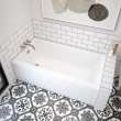 Rubix 6032 Acrylic Alcove Left-Hand Drain Bathtub in White
