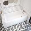 Rubix 6032 Acrylic Alcove Right-Hand Drain Bathtub in White