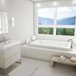 Skybox 7236 Acrylic Drop-in End Drain Hydrosens Bathtub in White
