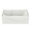 Murmur 6032 A Acrylic Alcove Left-Hand Drain 10 Microjets Bathtub in White