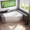 Murmur 6043 ASY Acrylic Drop-in Right-Hand Drain 10 Microjets Bathtub in White