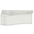 Murmur 6043 ASY Acrylic Drop-in Right-Hand Drain 10 Microjets Bathtub in White