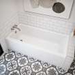 Rubix 6632 Acrylic Alcove Left-Hand Drain Bathtub in White