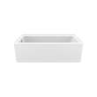Rubix 6632 Acrylic Alcove Left-Hand Drain Bathtub in White