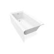 Rubix 6632 Acrylic Alcove Left-Hand Drain Bathtub in White