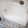 Rubix 6632 Acrylic Alcove Right-Hand Drain Bathtub in White