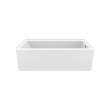 Rubix 6632 Acrylic Alcove Right-Hand Drain Bathtub in White