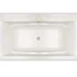 Optik 6636 F Acrylic Freestanding Center Drain Aerofeel Bathtub in White with White Skirt
