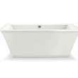 Optik 6636 F Acrylic Freestanding Center Drain Aerofeel Bathtub in White with White Skirt