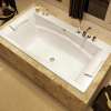 Optik C 66 x 36 Acrylic Drop-in Center Drain Hydrofeel Bathtub in White