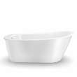 Sax 6032 AcrylX Freestanding End Drain Bathtub in White with White Skirt