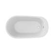 Sax 6032 AcrylX Freestanding End Drain Bathtub in White with Black Skirt