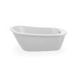 Sax 6032 AcrylX Freestanding End Drain Bathtub in White with Sterling Silver Skirt