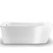 Lounge 6434 Acrylic Freestanding End Drain Bathtub in White with White Skirt