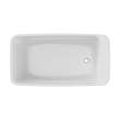 Lounge 6434 Acrylic Freestanding End Drain Bathtub in White with White Skirt
