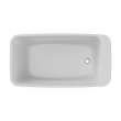 Lounge 6434 Acrylic Freestanding End Drain Bathtub in White with Sterling Silver Skirt