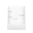 Camelia TS-6032 AFR Acrylic Alcove Left-Hand Drain One-Piece Tub Shower in White