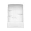 Camelia TSR-6032 AFR Acrylic Alcove Right-Hand Drain One-Piece Tub Shower in White