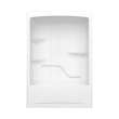Camelia TSR-6032 AFR Acrylic Alcove Right-Hand Drain One-Piece Tub Shower in White