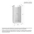 Camelia SH-3636 Acrylic Alcove Center Drain No Seat One-Piece Shower in White