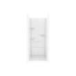 Camelia SH-3636 Acrylic Alcove Center Drain No Seat Two-Piece Shower in White