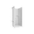 Camelia SH-3636 Acrylic Alcove Center Drain No Seat Two-Piece Shower in White