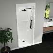 Camelia SHR-3636 Acrylic Alcove Center Drain No Seat One-Piece Shower in White