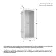 Camelia SHR-3636 Acrylic Alcove Center Drain No Seat Three-Piece Shower in White